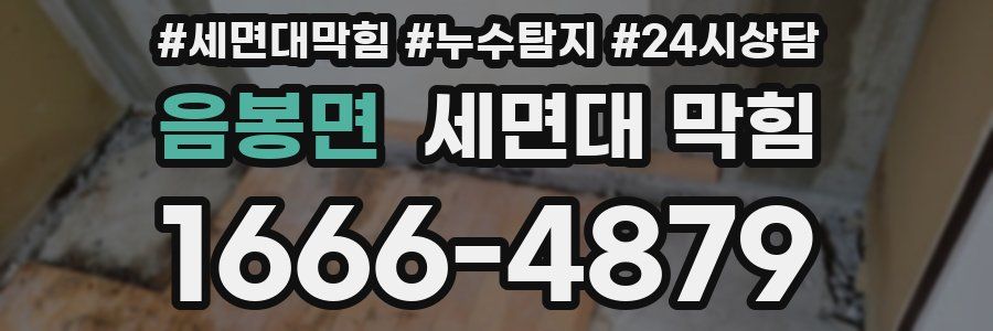 음봉면 세면대 막힘