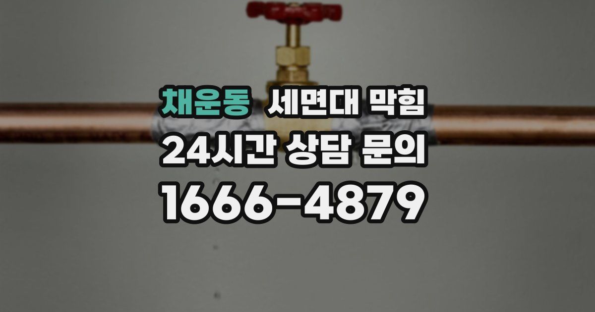 채운동 세면대 막힘