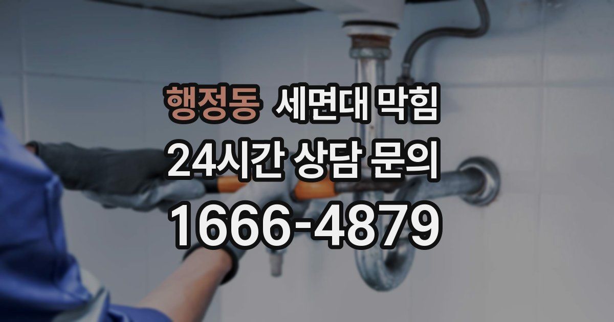 행정동 세면대 막힘