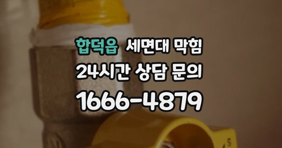 합덕읍 세면대 막힘