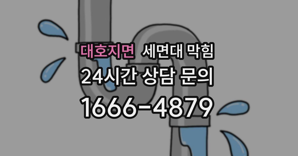 대호지면 세면대 막힘