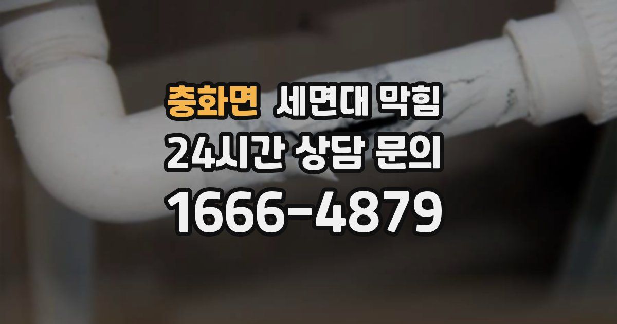 충화면 세면대 막힘