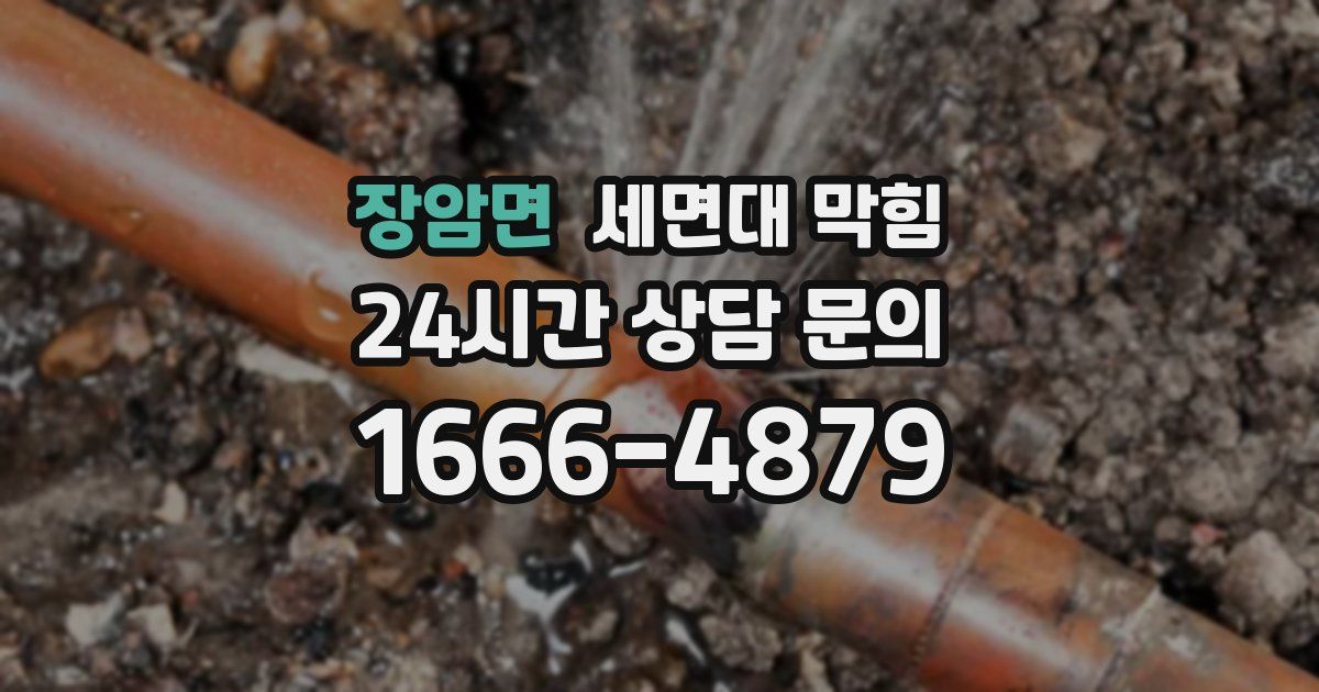 장암면 세면대 막힘