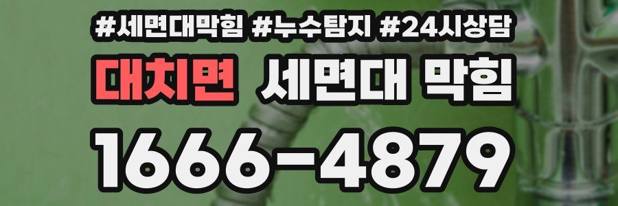 대치면 세면대 막힘