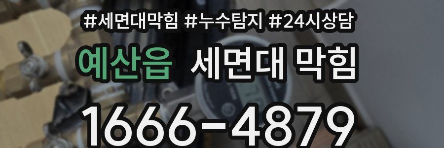 예산읍 세면대 막힘