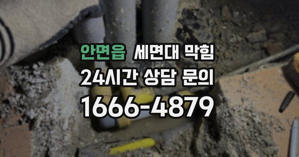 안면읍 세면대 막힘