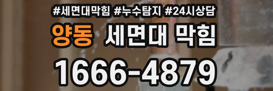 양동 세면대 막힘