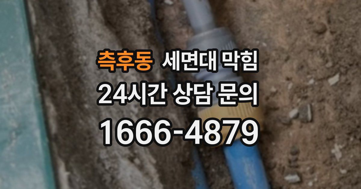 측후동 세면대 막힘