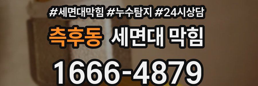 측후동 세면대 막힘