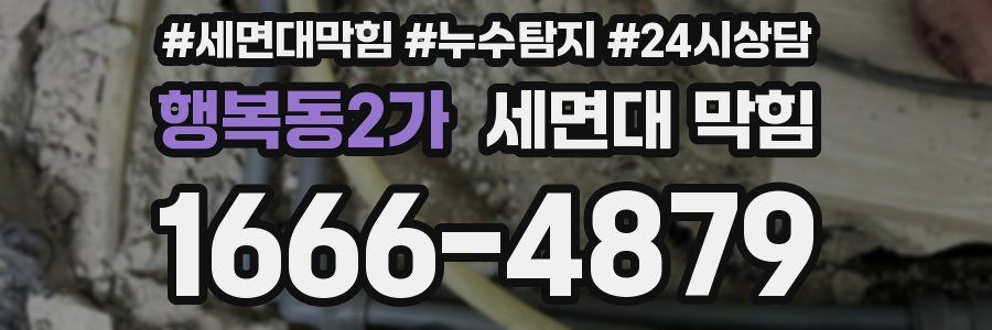 행복동2가 세면대 막힘