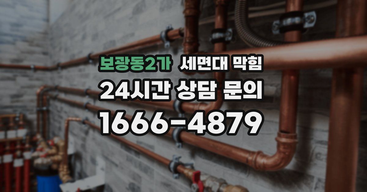 보광동2가 세면대 막힘