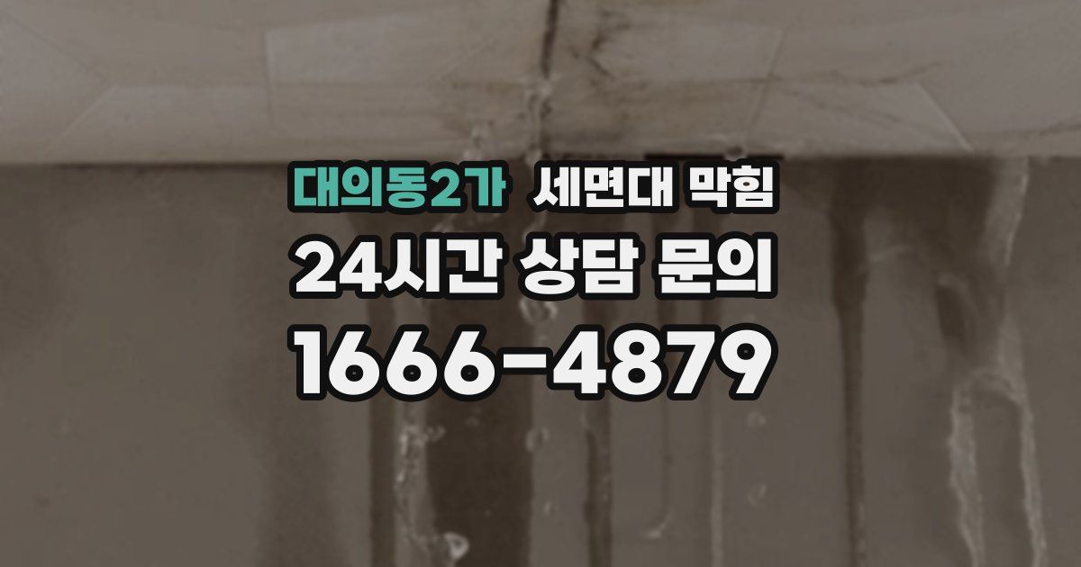 대의동2가 세면대 막힘