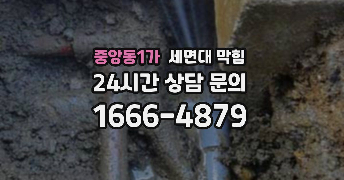 중앙동1가 세면대 막힘