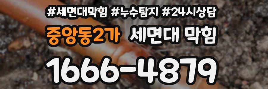 중앙동2가 세면대 막힘