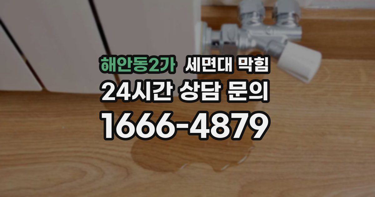 해안동2가 세면대 막힘