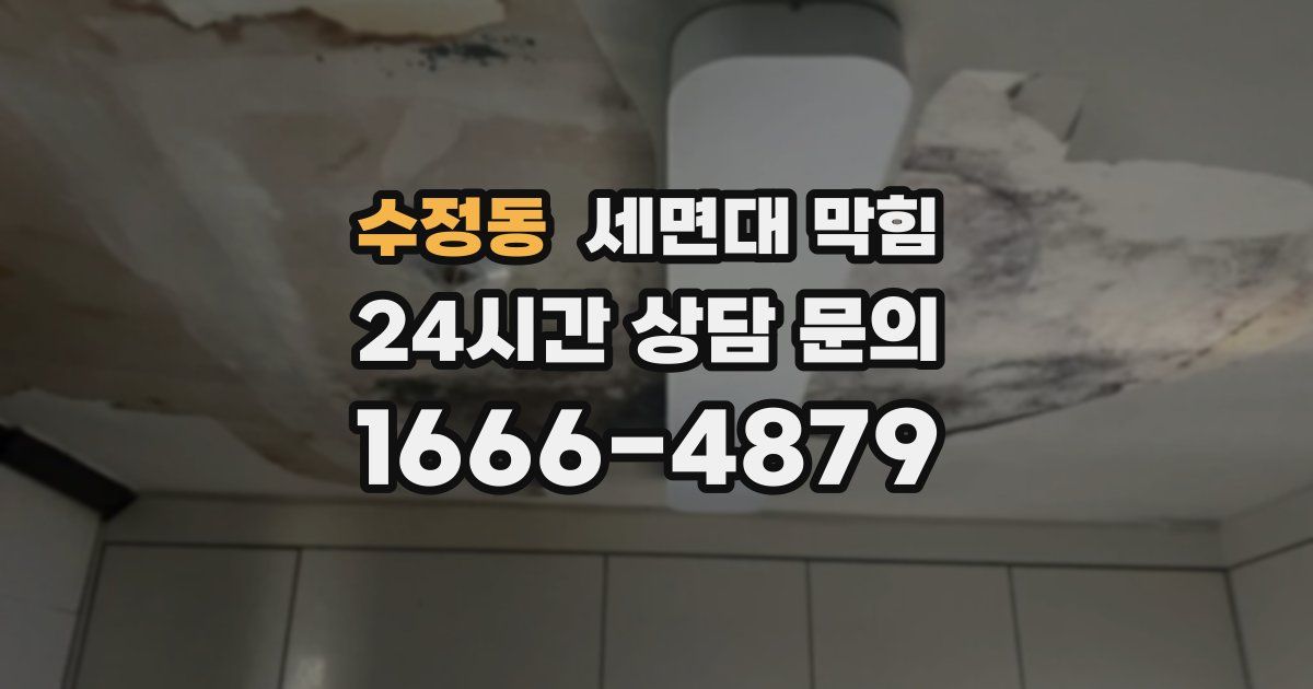 수정동 세면대 막힘