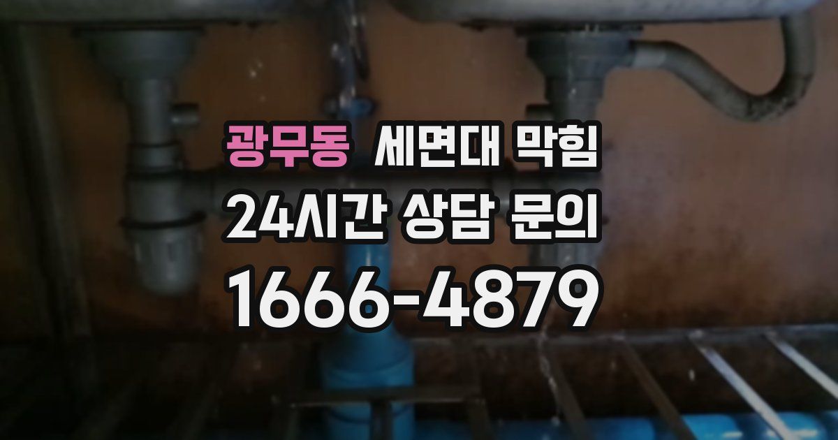 광무동 세면대 막힘