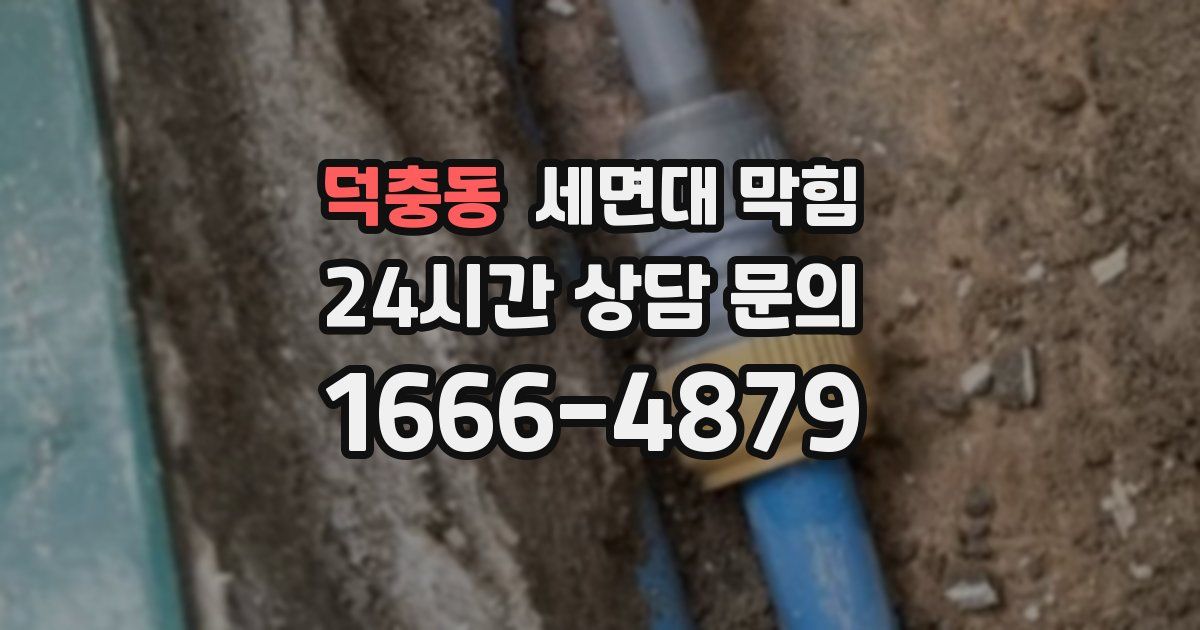 덕충동 세면대 막힘