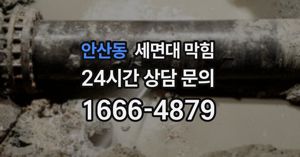안산동 세면대 막힘