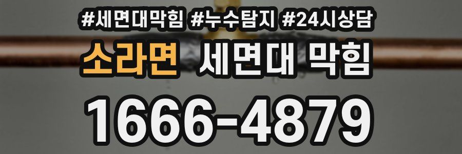 소라면 세면대 막힘