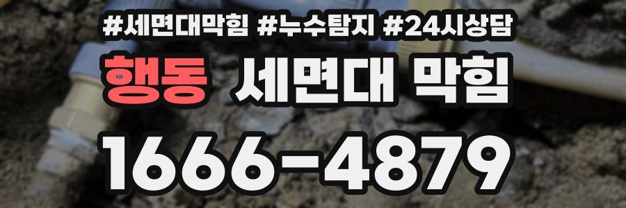 행동 세면대 막힘