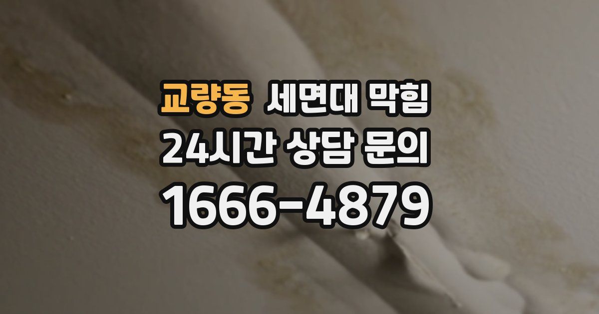 교량동 세면대 막힘