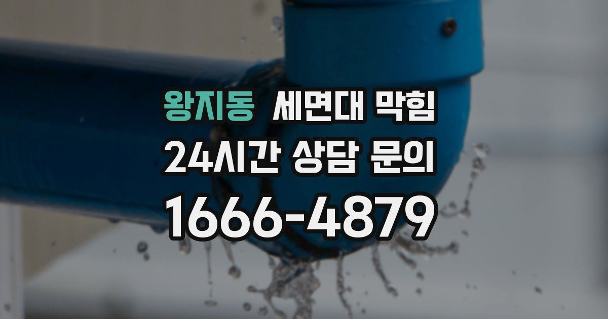 왕지동 세면대 막힘