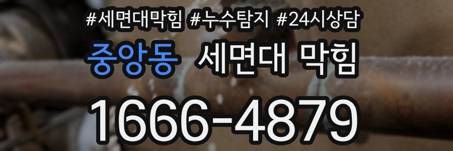 중앙동 세면대 막힘