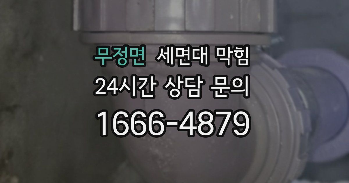 무정면 세면대 막힘