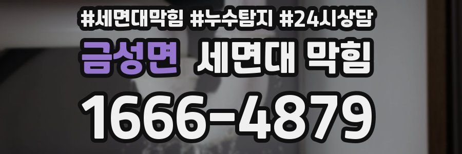 금성면 세면대 막힘