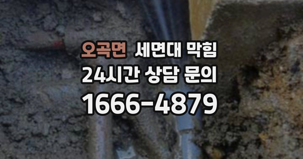 오곡면 세면대 막힘