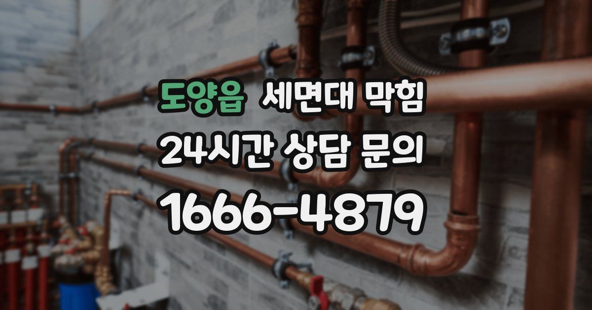 도양읍 세면대 막힘