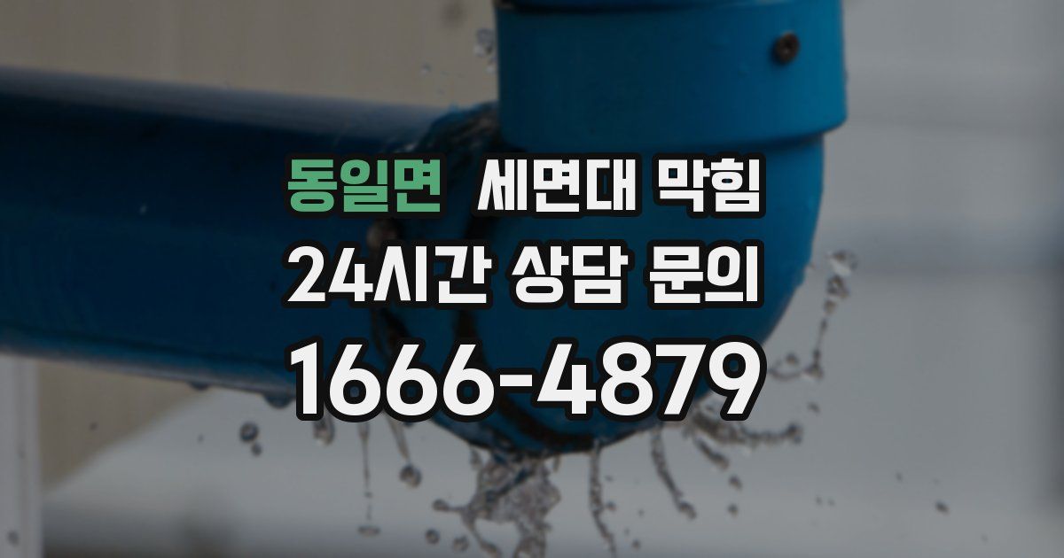 동일면 세면대 막힘