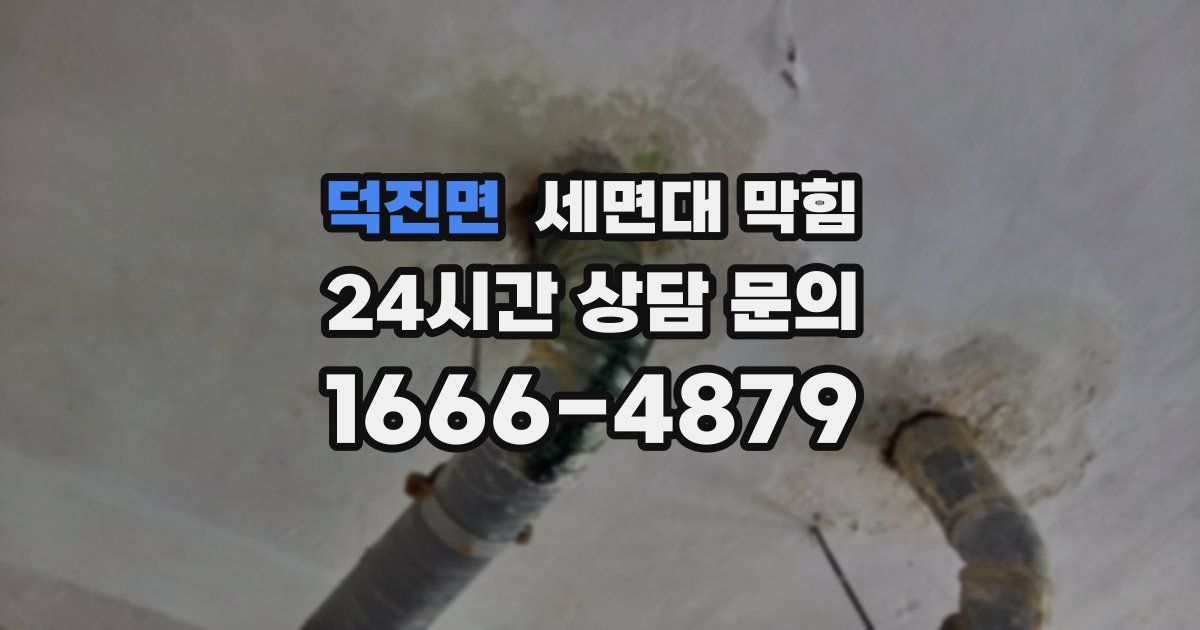 덕진면 세면대 막힘