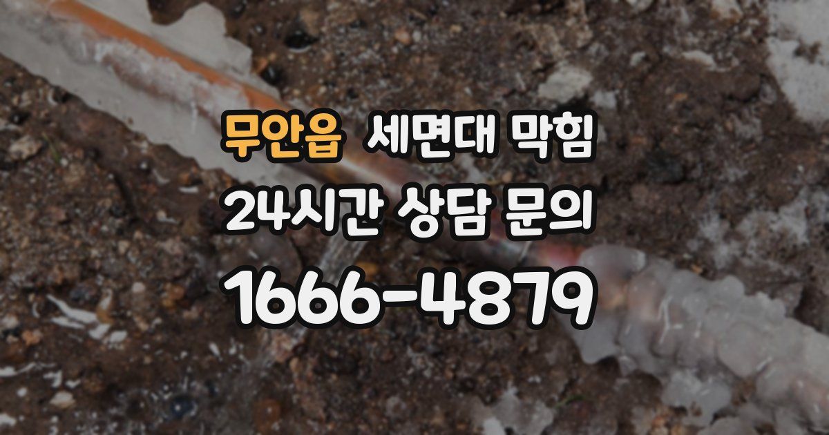 무안읍 세면대 막힘