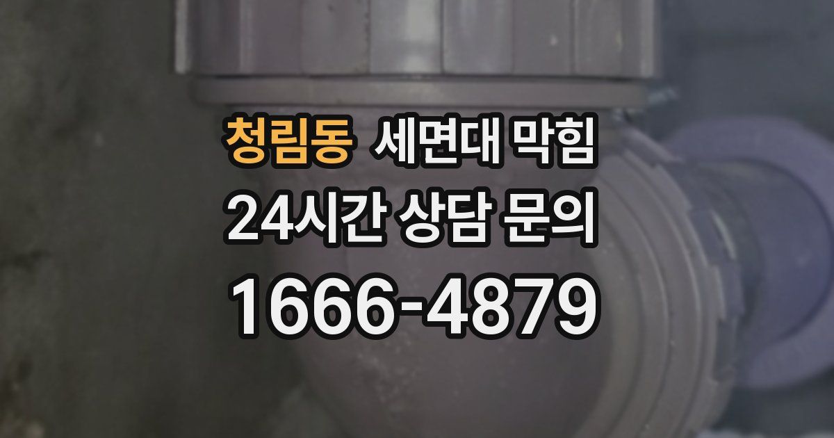 청림동 세면대 막힘