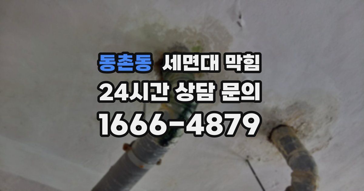 동촌동 세면대 막힘