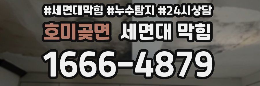 호미곶면 세면대 막힘