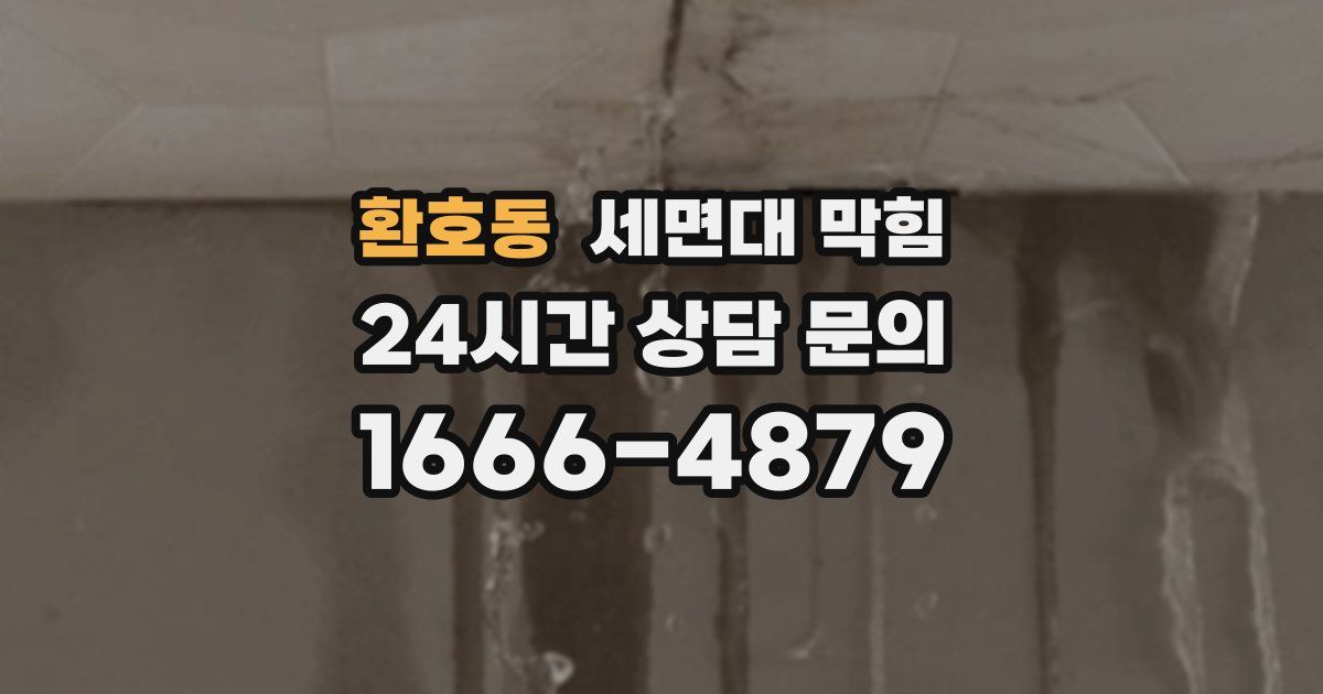 환호동 세면대 막힘