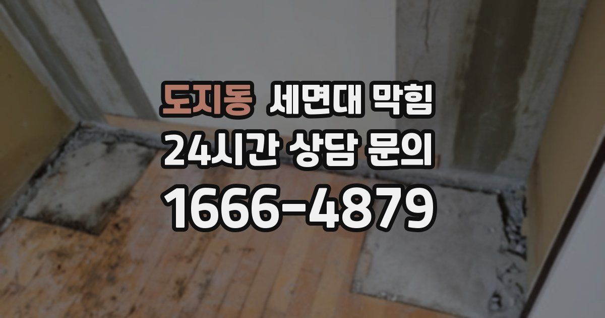 도지동 세면대 막힘