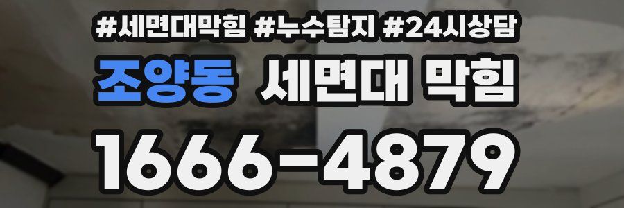 조양동 세면대 막힘