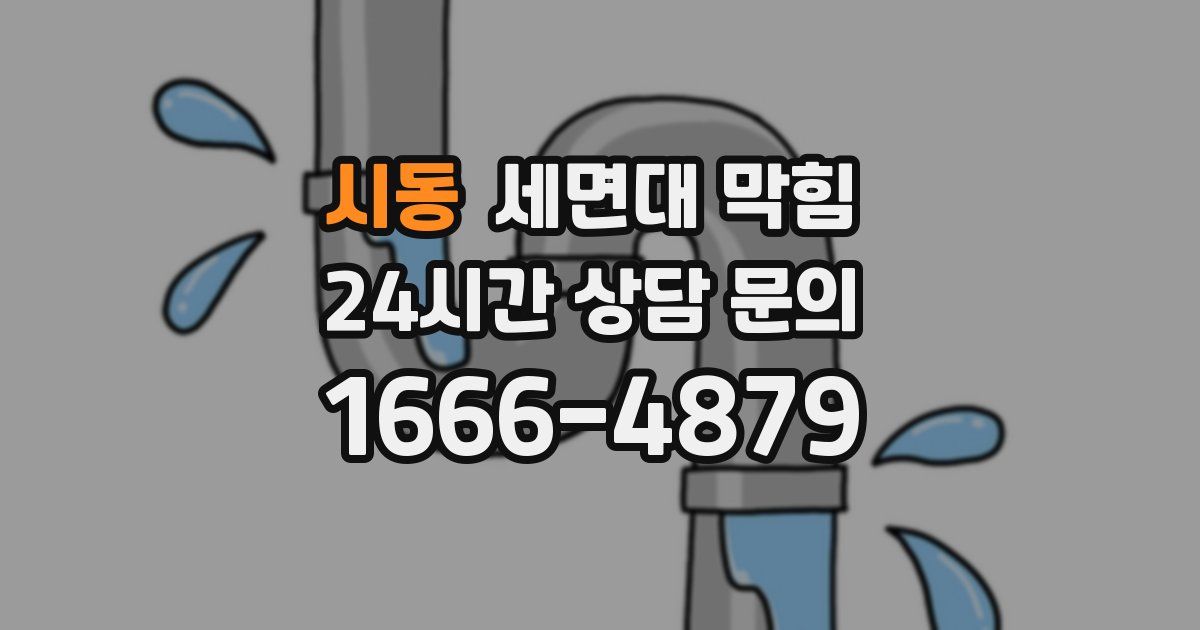 시동 세면대 막힘