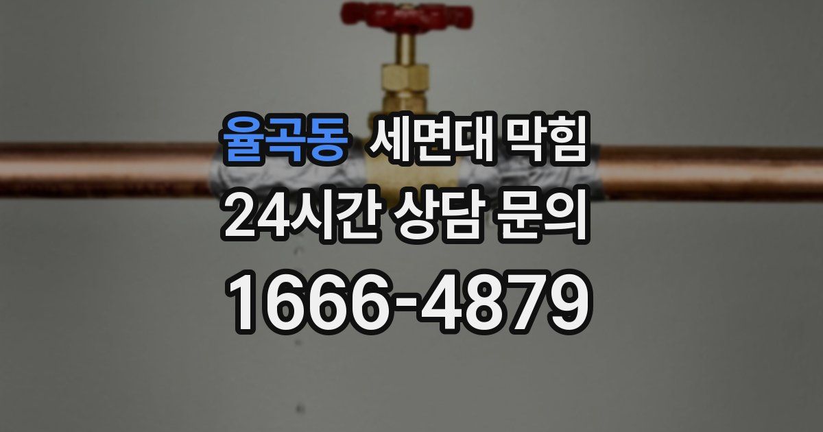 율곡동 세면대 막힘