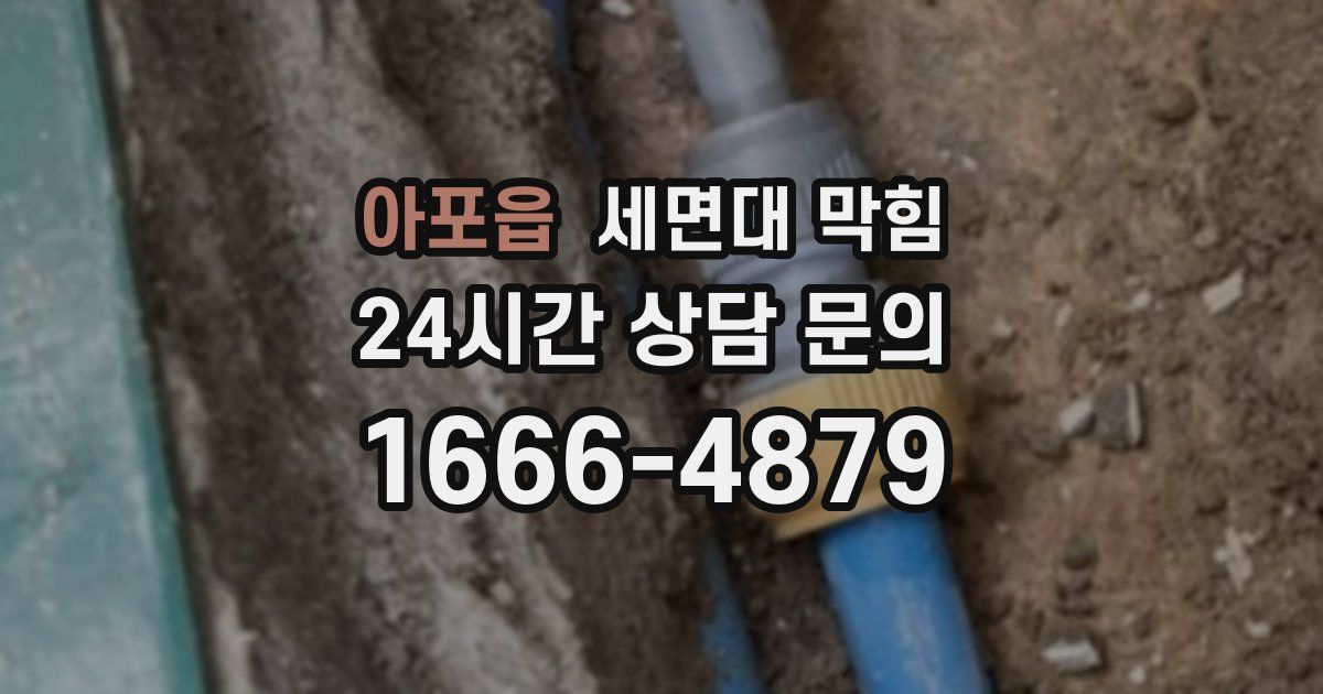 아포읍 세면대 막힘