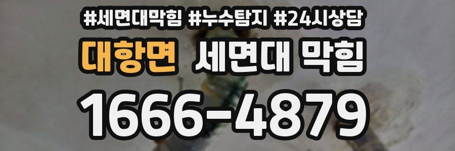 대항면 세면대 막힘