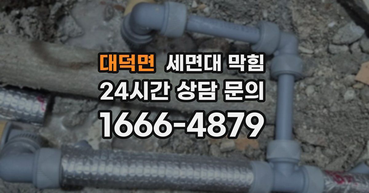 대덕면 세면대 막힘