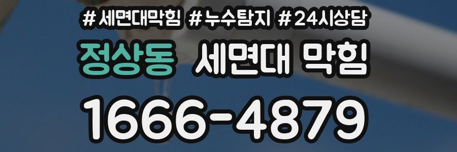 정상동 세면대 막힘