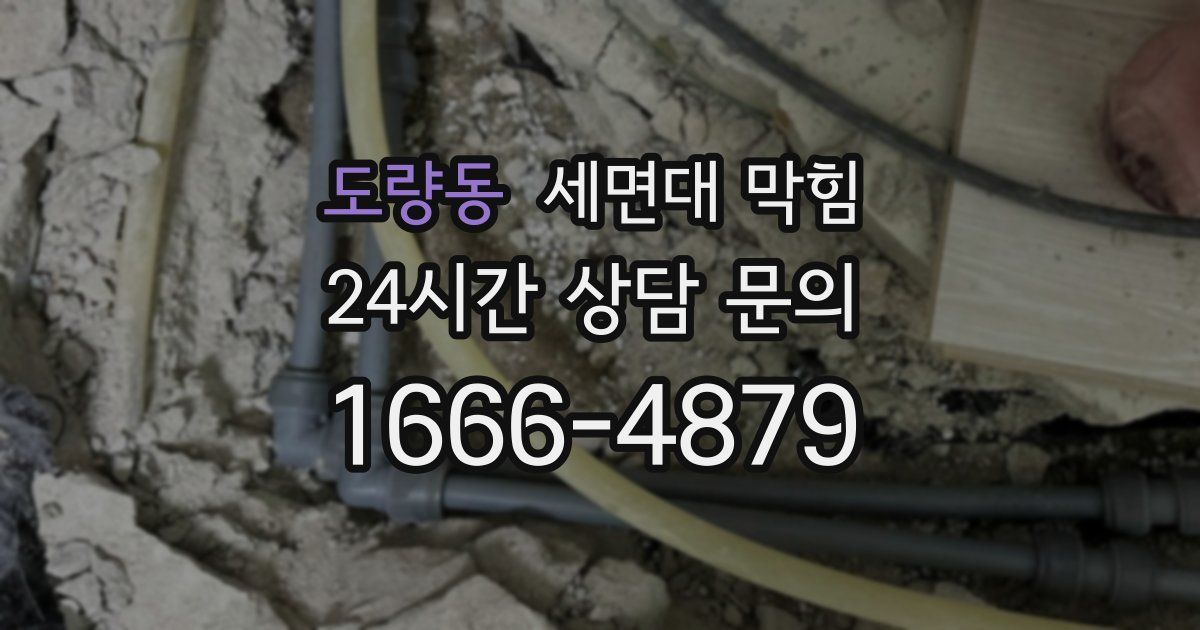 도량동 세면대 막힘
