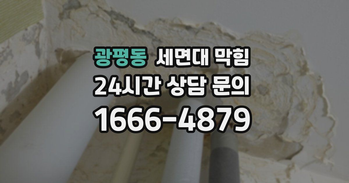 광평동 세면대 막힘