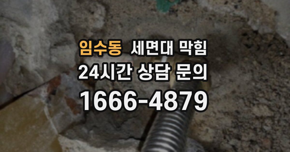 임수동 세면대 막힘